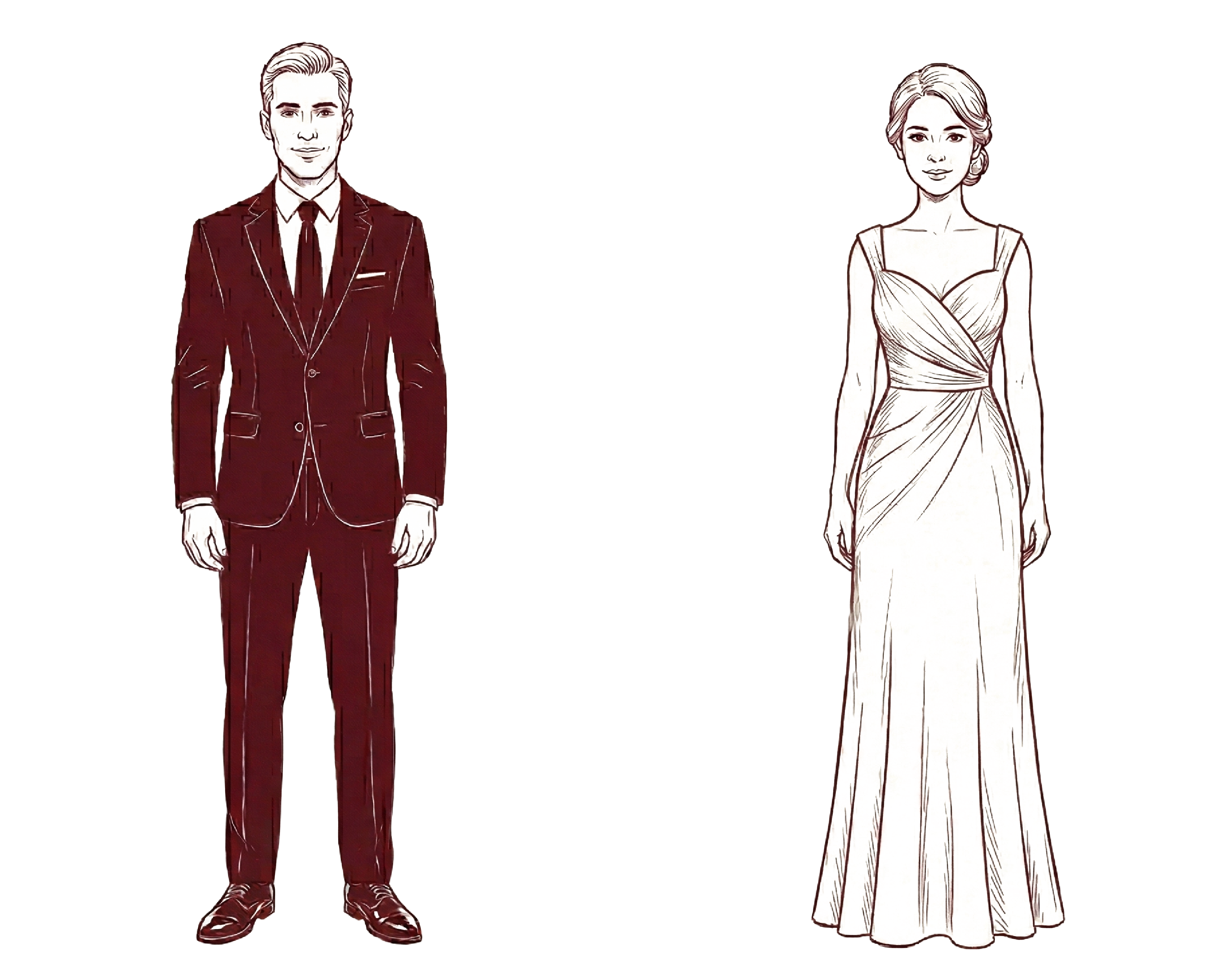 Ilustración de los novios